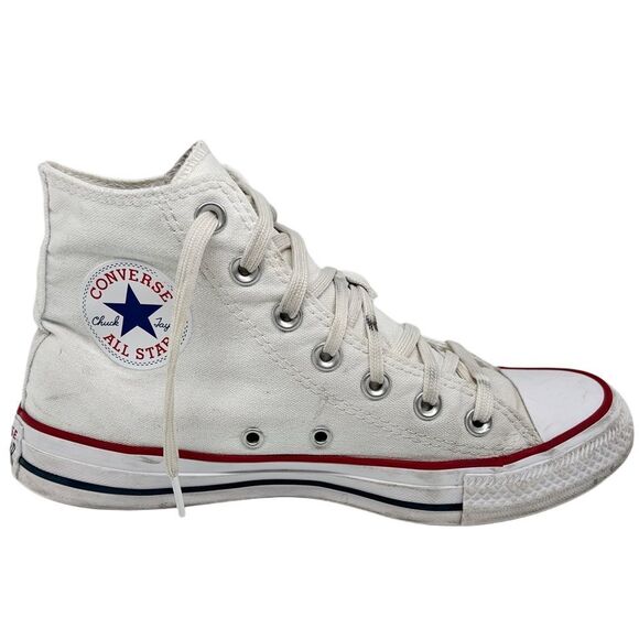 Converse Chuck Taylor All Star High Top White Sneakers Size W7.5/M5.5 - Picture 1 of 11